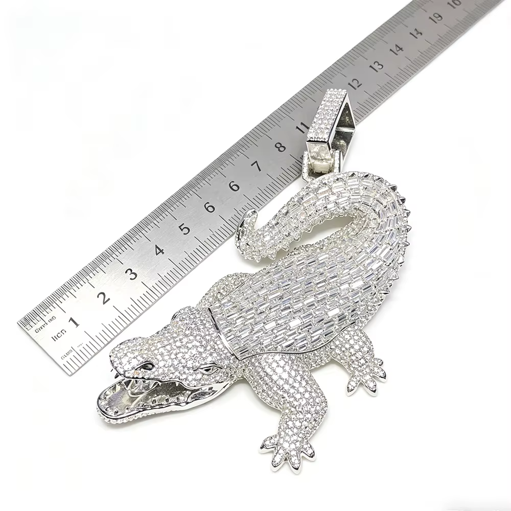 Pulsera de Caimán de 18K de Oro Planchado con Piedras de Cubierta Brillante para Hombres Amigos Micro Pave Diamantes Sintéticos Joyería Finísima Regalos para Varones Ambiciosos Dominantes Accesorios de Hip Hop Raperos Club — imagen 7