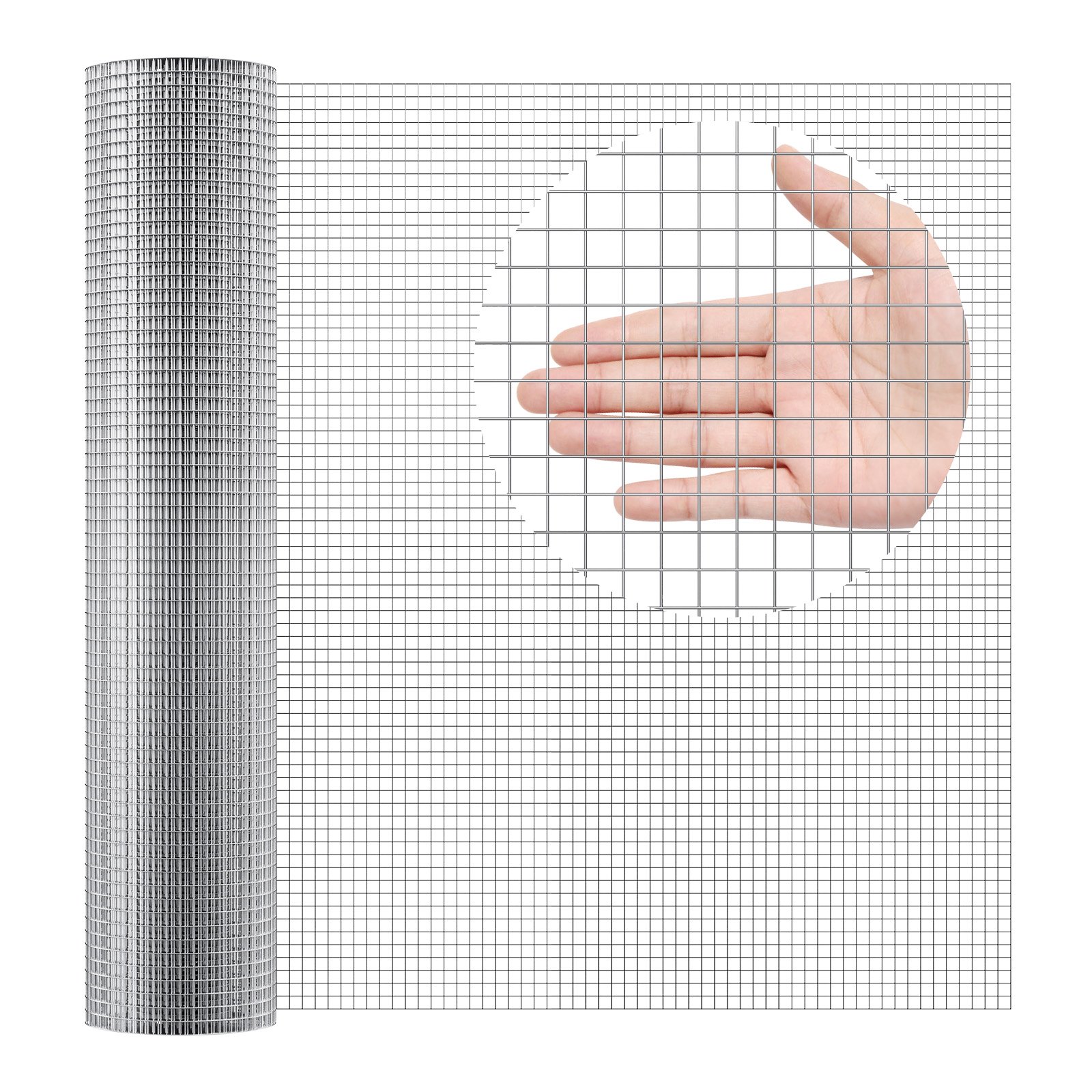 Hardware Cloth, 1 2 Inch 36in X 50 Ft 19 Gauge, Hot Dipped Galvanized Wire Mesh Roll, Chicken Wire Fencing, Wire Mesh For Rabbit Cages, Garden, Small Rodents — imagen 3