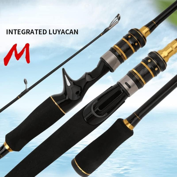 Caña de Pesca Caña de Pesca de Carbono Caña de Pesca de Baitcasting para Viajar Caña de Lure de Caza 165 Cm-5.4 Ft — imagen 5