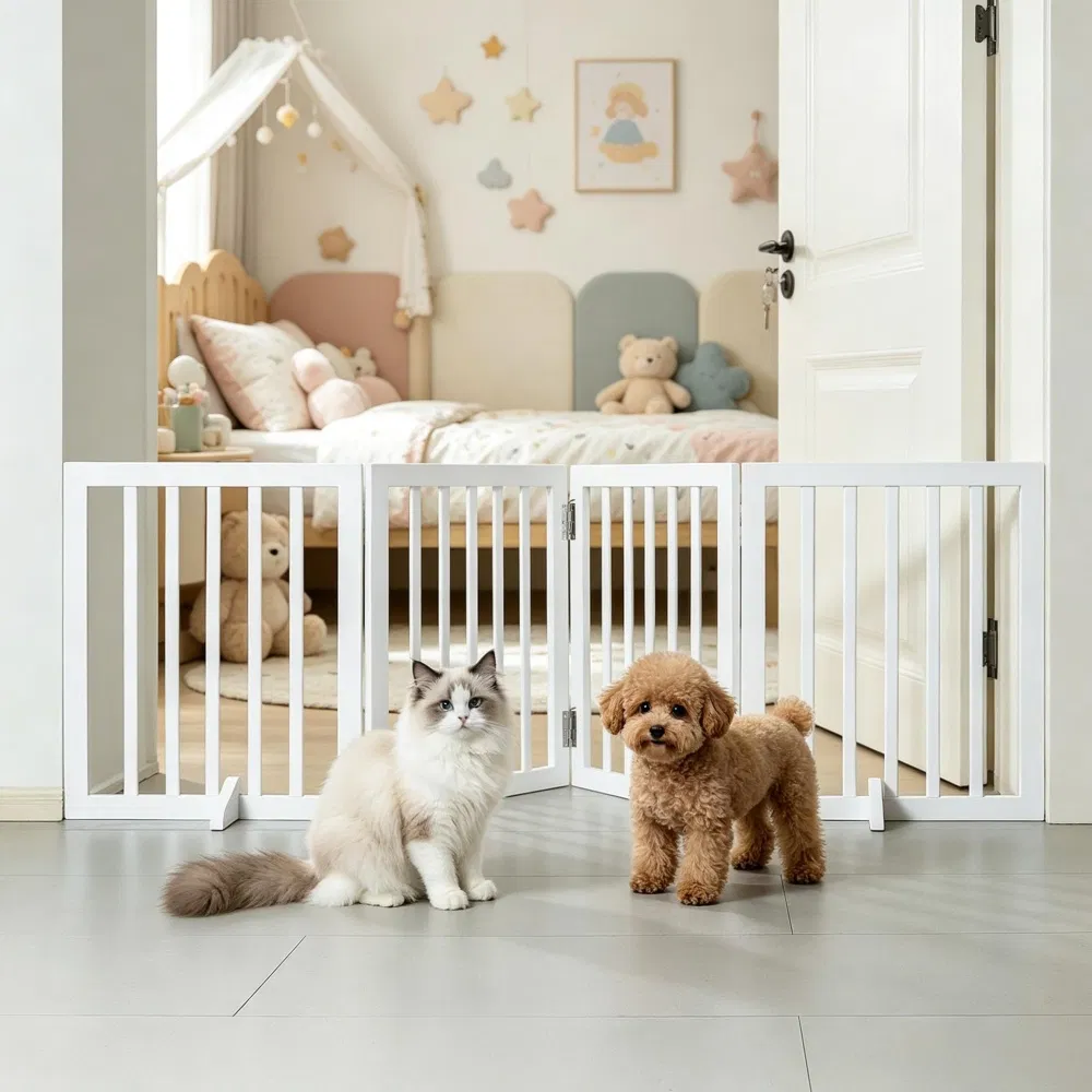 Modern Pet Barrier with Freestanding 80.3 Inches for Indoor — image 1