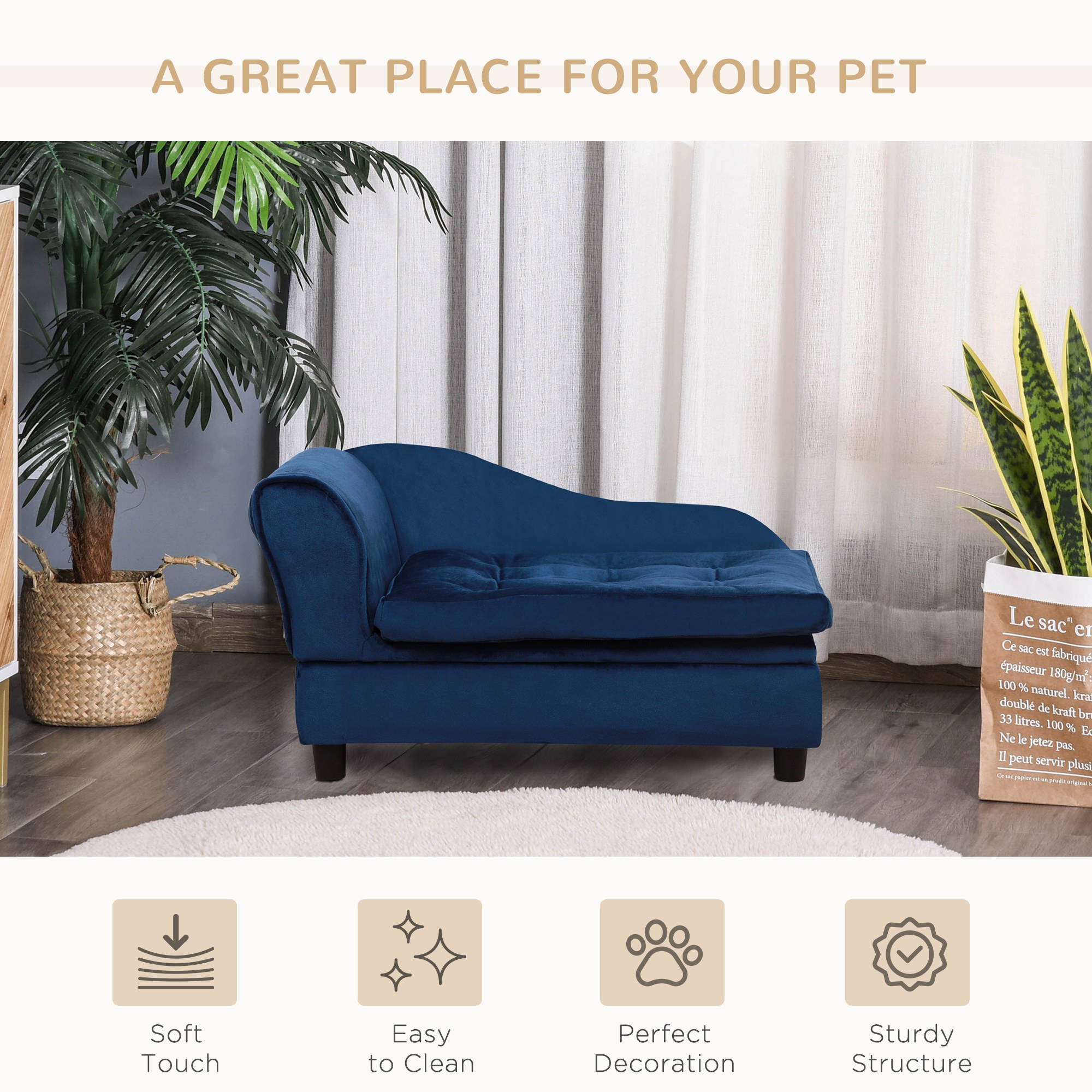 Cama de Perro de Lujo con Almacenamiento Oculto para Pequeños Perros — imagen 11