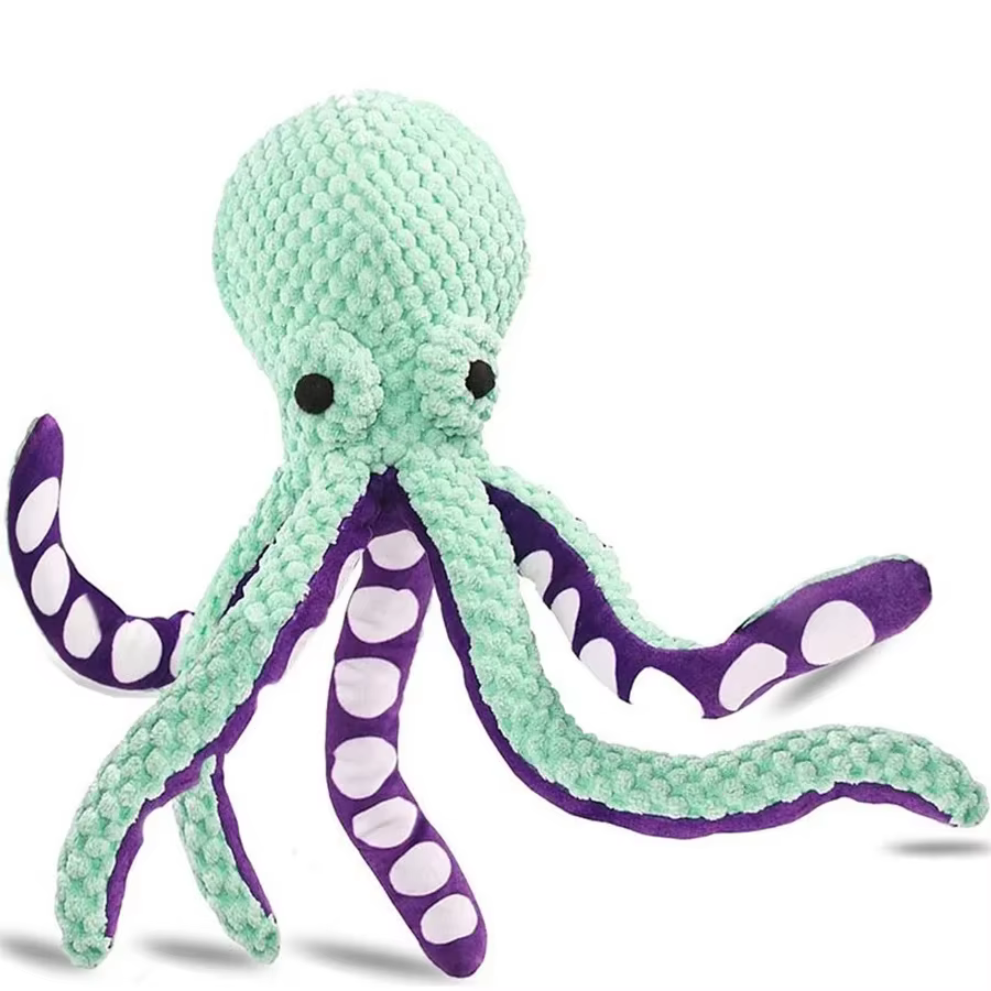 Juguete de Pulpo de Peluche para Mascotas con Sonido Interactivo Anti-Demolición, Compañero de Aburrimiento para Perros Grandes y Pequeños — imagen 5