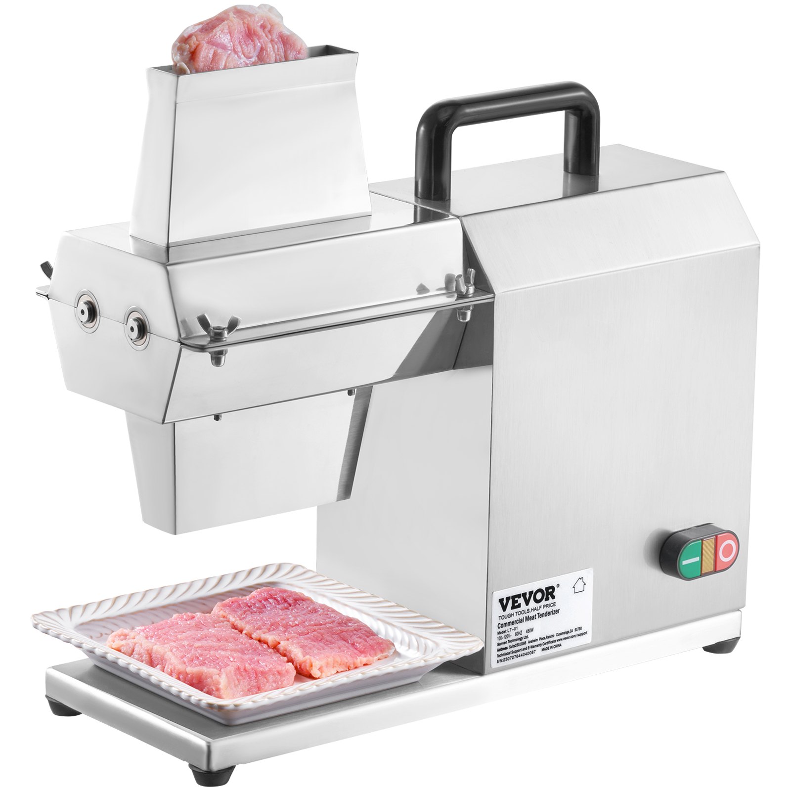 Commercial Meat Tenderizer, Heavy Duty Stainless Steel Kitchen Tool With Handle, Meat Tong, And Cleaning Brush, 450W Electric Meat Tenderizer Machine For Beef, Turkey, Chicken, Pork, And Fish — image 1