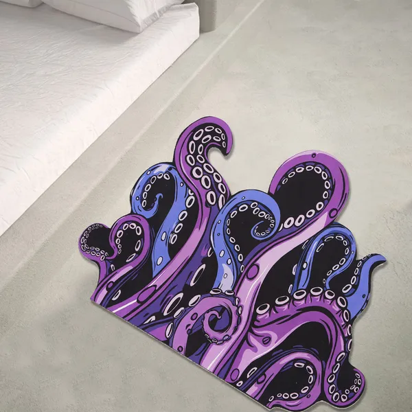 Manta de Baño de Pulpo - Alfombrita Antideslizante en Microfibra, Atrás con Revestimiento Antideslizante, Regalo Único para Jugadores de RPG y Enthusiastas del Vela