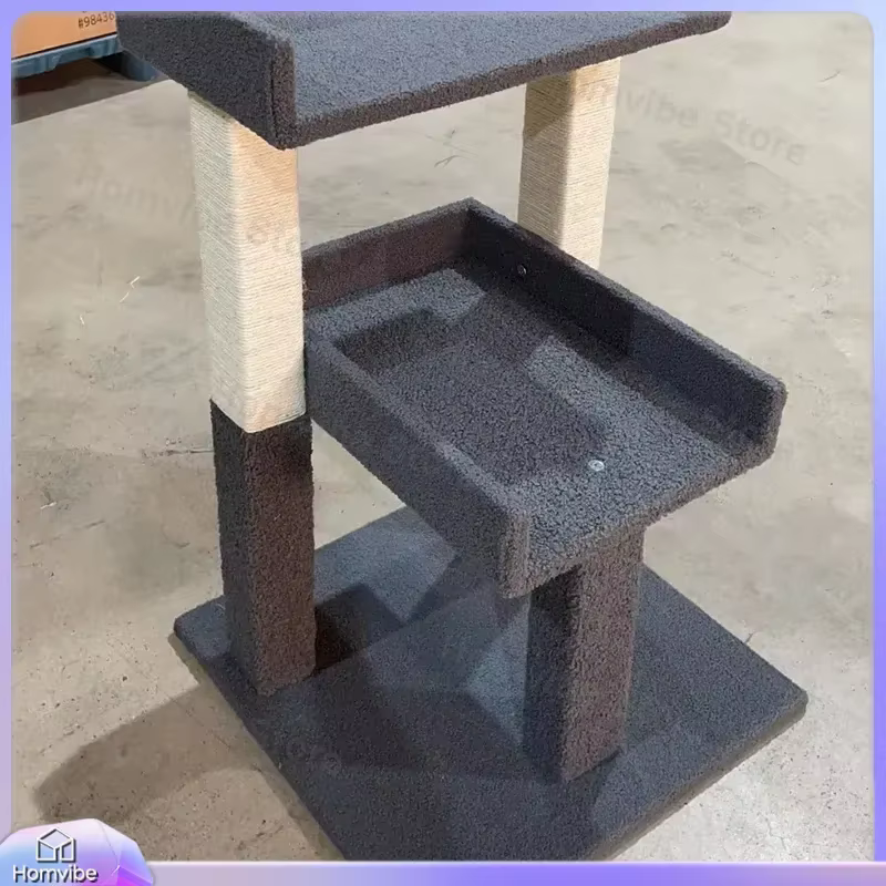 Large Wooden Cat Tree Tower with Scratching Posts Stable Multi Level Cat Climbing Frame Furniture Condo House for Indoor Cats — image 3