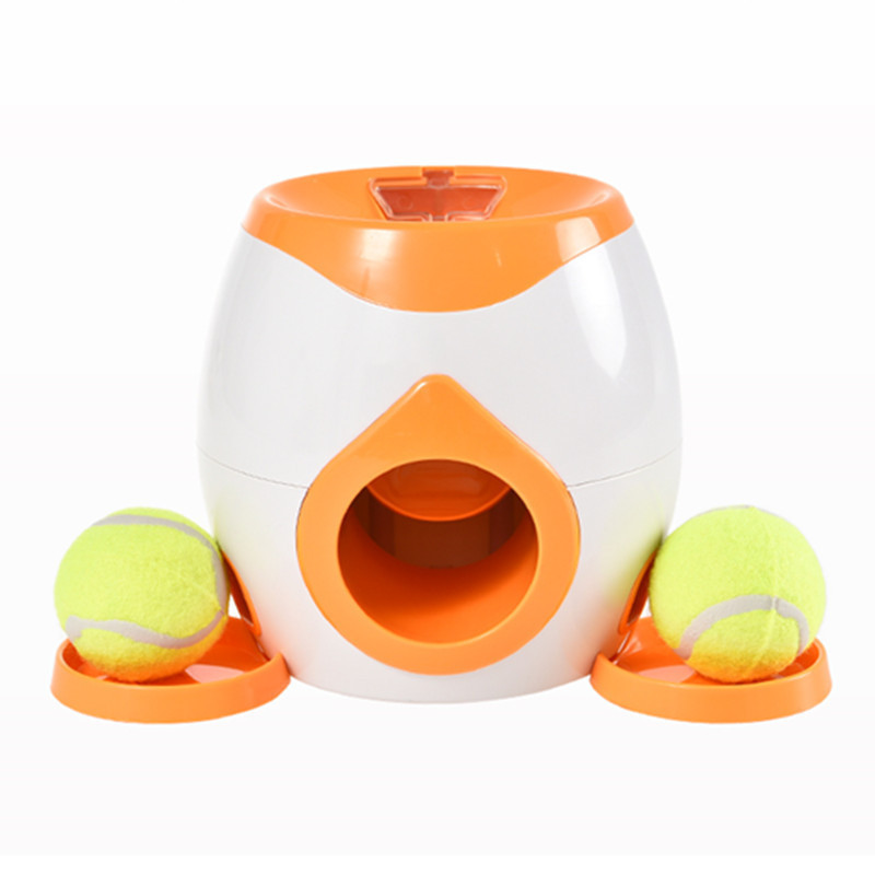 2 Balls Launcher Toy Training Dog Toy Slow Feeder Remote Puppy Pet Indoor Training Tennis Ball Feeder Machine — image 8