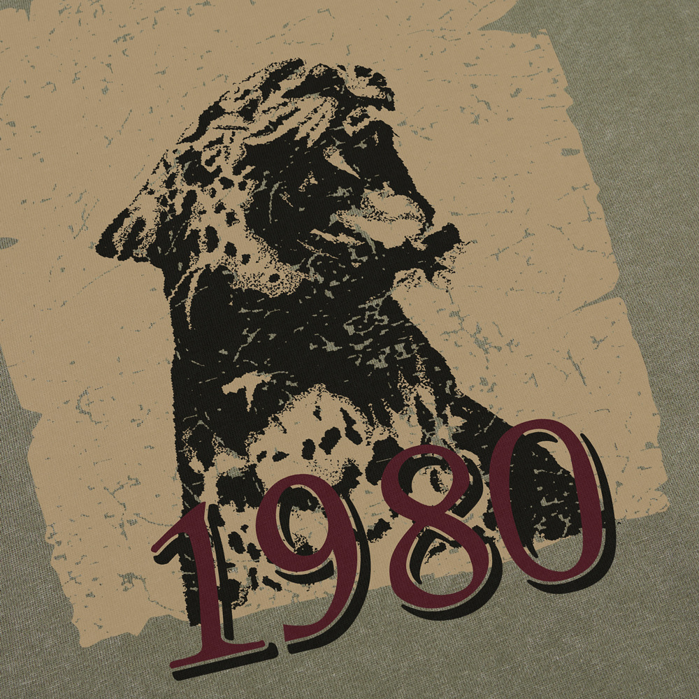 Cheetah printed fried flower used round neck hoodie — image 3