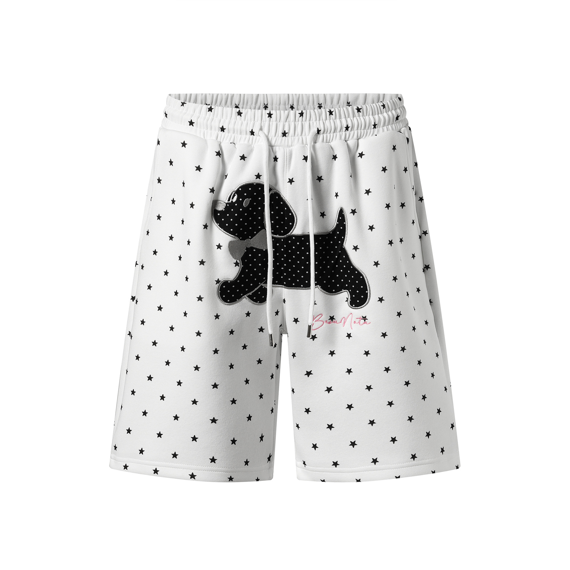 Soft and cute dog patch embroidered shorts — image 1