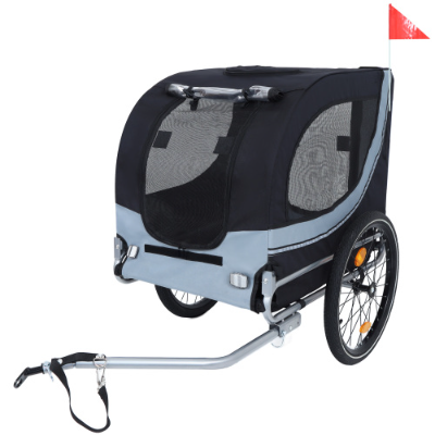 Large Folding Bike Trailer For Dogs 120LB Capacity All-Terrain Pet Carrier, Durable Steel Frame For Cycling, Jogging, Camping Outdoor Adventures — imagen 7
