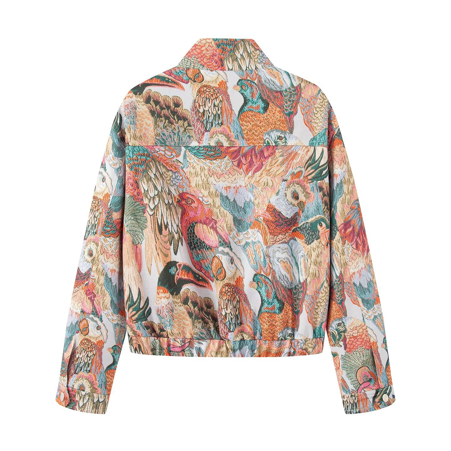 Simple and versatile peacock print jacket — image 3