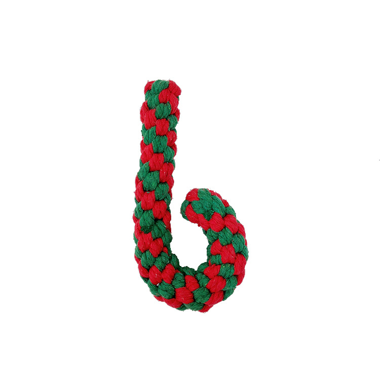 Christmas pet toy gift set dog teeth grinding bite resistant cotton rope hand woven — image 6