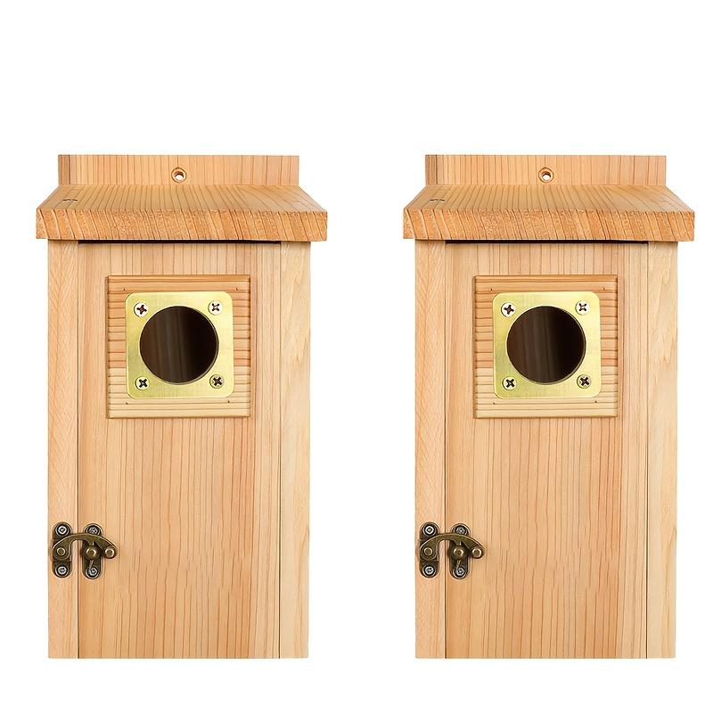 Aparato de 2 Casas de Pájaros Hechas a Mano en Ciprés Natural: Duraderas y Ecológicas para Jardines, Balcones o Patios — imagen 1