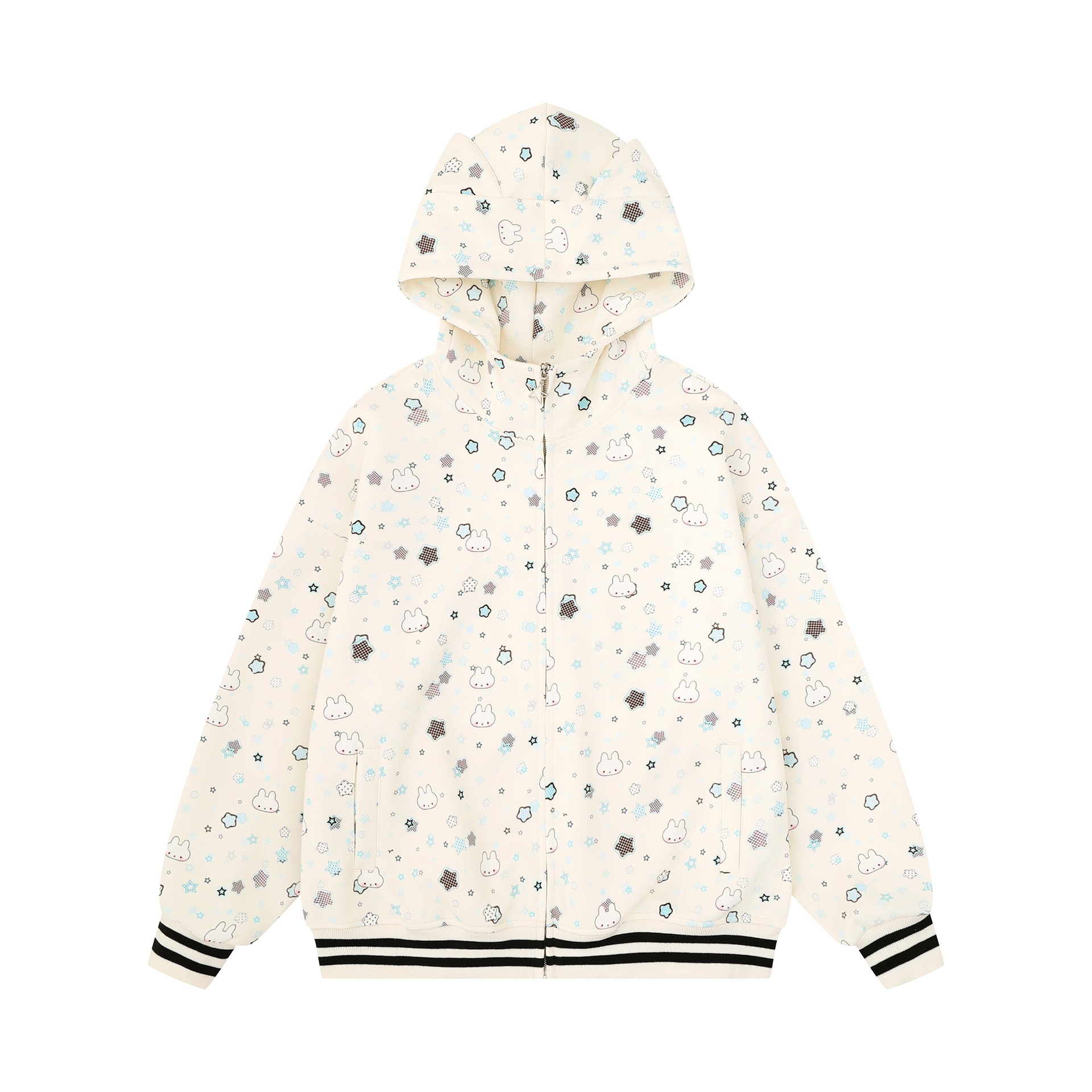 Full printed bunny design hoodie — image 8