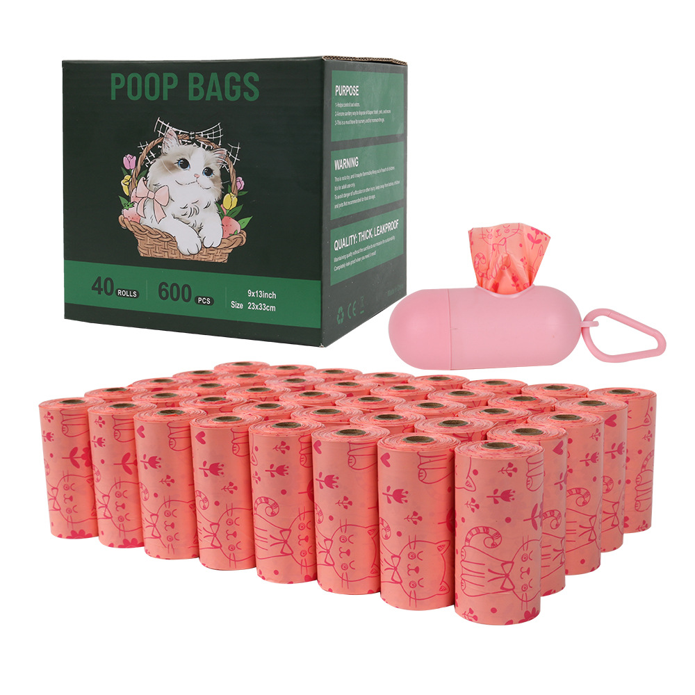 40 rolls of biodegradable pet garbage bag dog litter bag lemon fragrance fecal bag — image 6