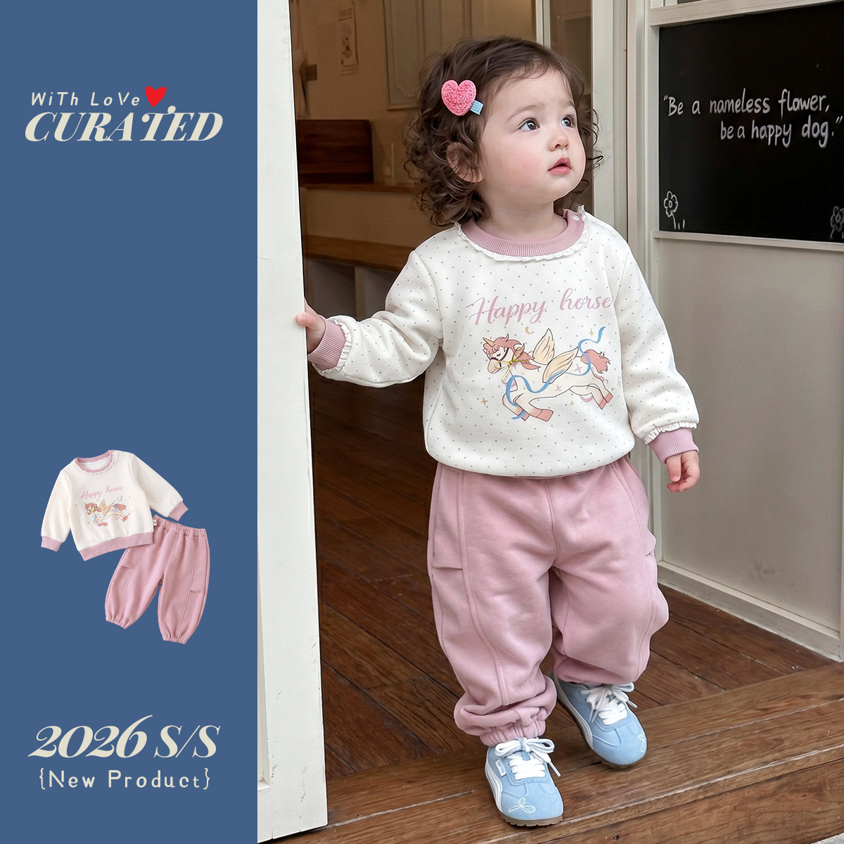 Chaleco con Estampado de Dibujos Coloridos y Pantalones con Nudo de Mariposa para Niñas — imagen 4