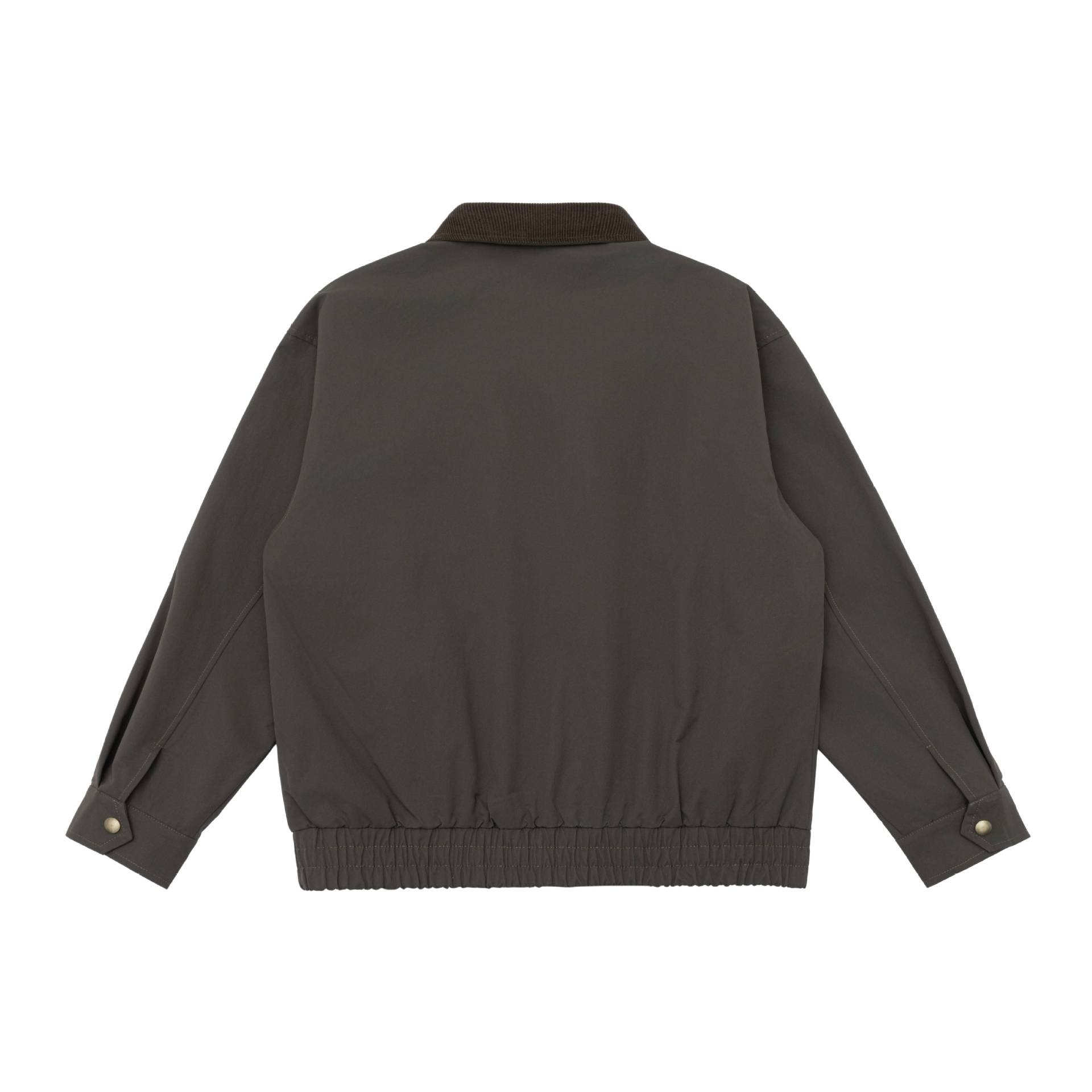 Workwear Style Corduroy Patchwork Notch Lapel Loose Hunting Jacket — image 3