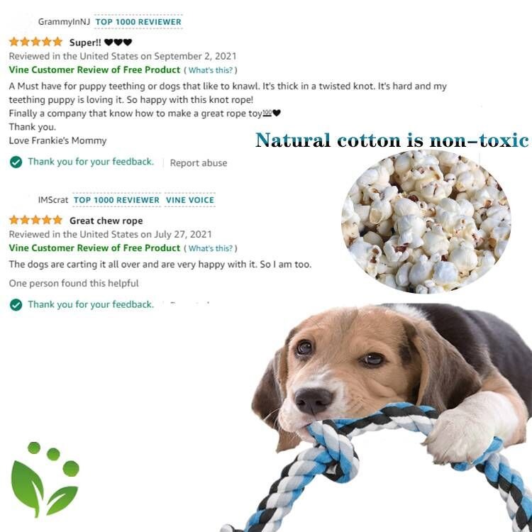 Giant Dog Rope Toy for Extra Large Dogs-Indestructible Dog Toy for Aggressive Chewers and Large Breeds 90CM Long 5 Knot — image 4