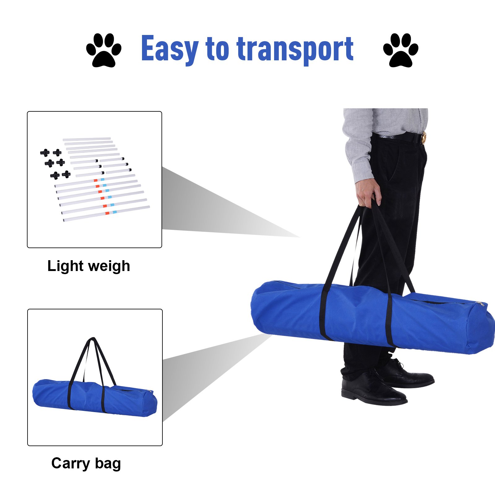 Aparato de Túneles para Perros con Almacenaje - Equipo de Agilidad Canina Exterior — imagen 3