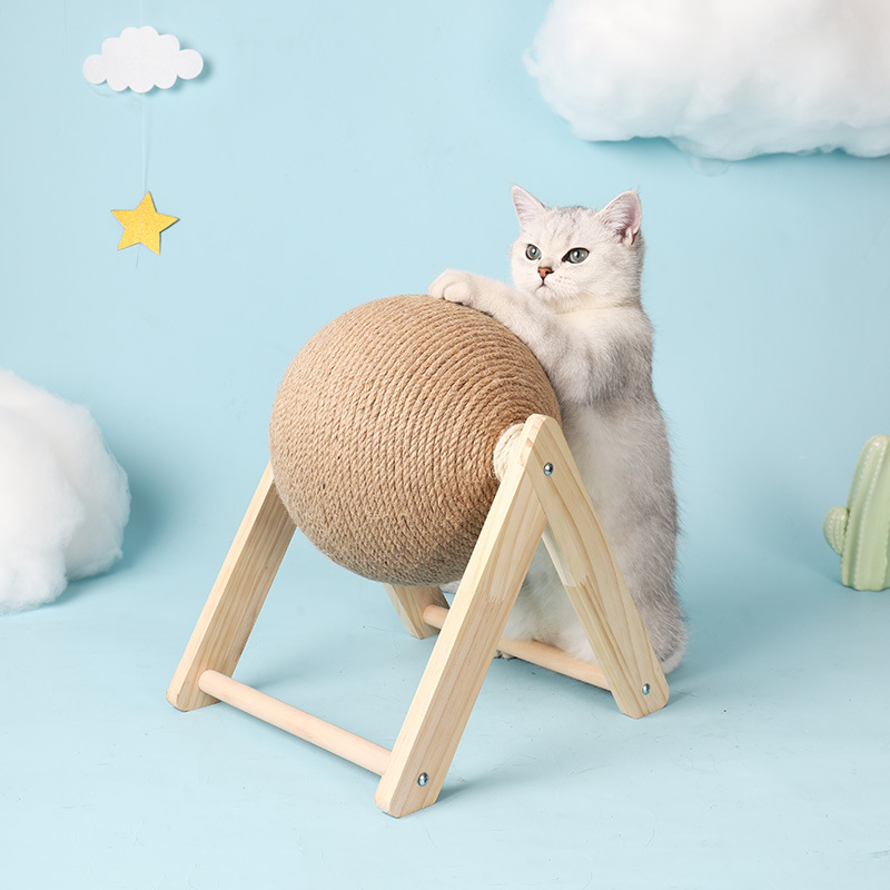Tablero de Rasguño para Gatos Juguetes para Gatos de Madera Columna de Rasguño para Gatos Fácil de Limpiar Accesorios para Mascotas — imagen 1