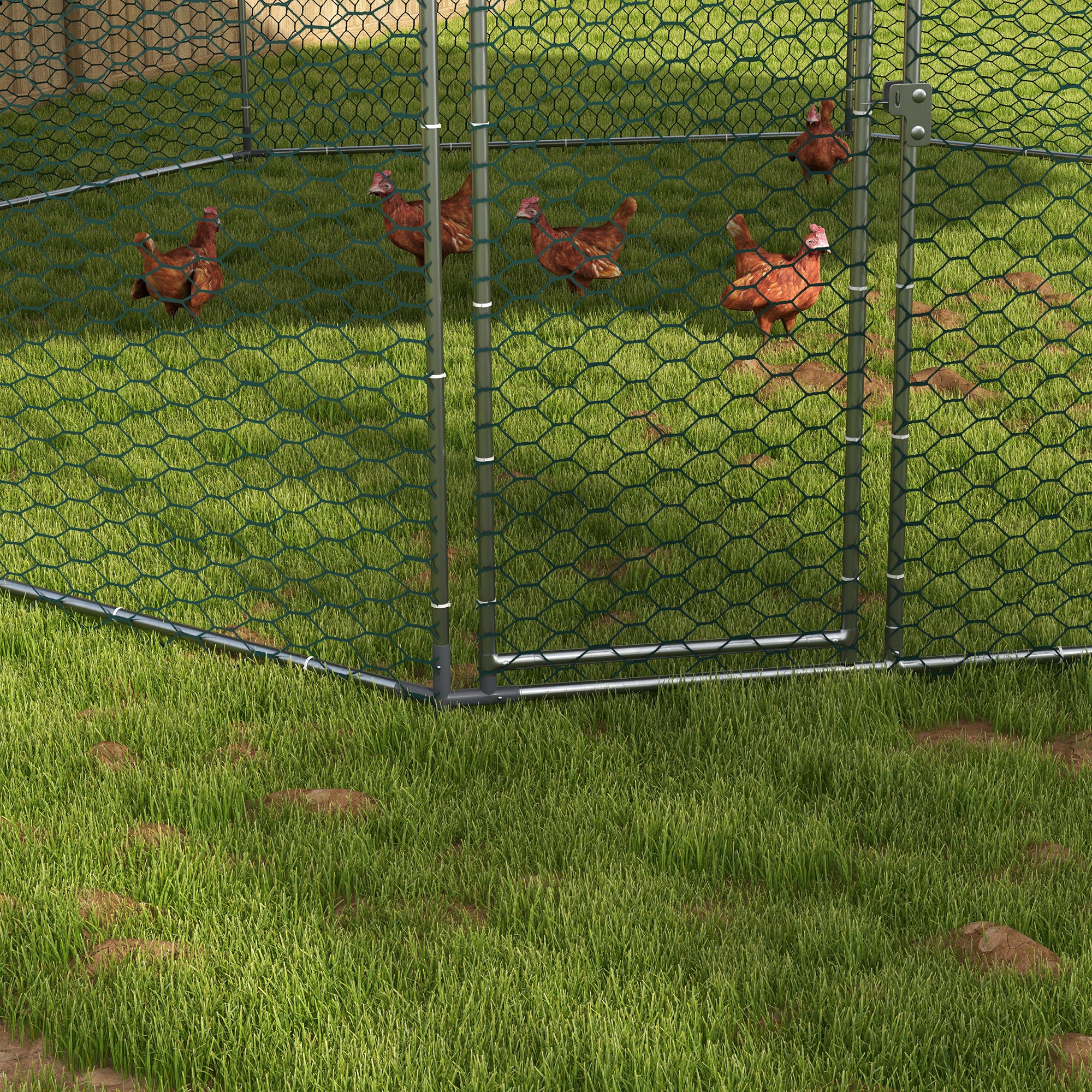 Cobertizo para Gallinas de 17,1 ft x 15,7 ft con Techo para 19-25 Pollos — imagen 8