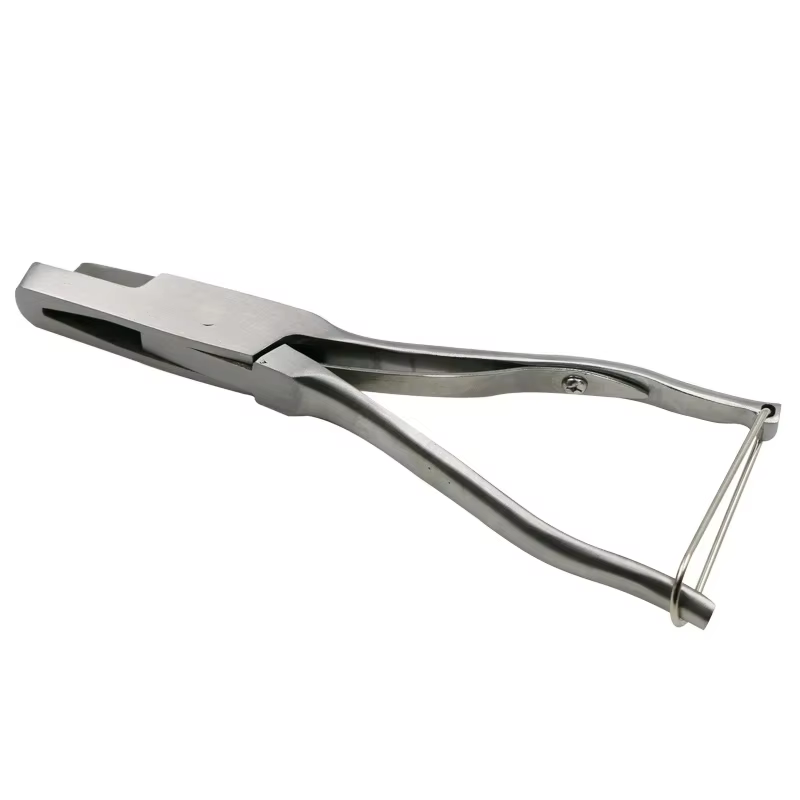 Pig Ear Tag Pliers Ear Clip Pig Stainless Steel U-shaped And V-shaped Equipment Farm Animal Ear Notch Numbering Tongs — image 4