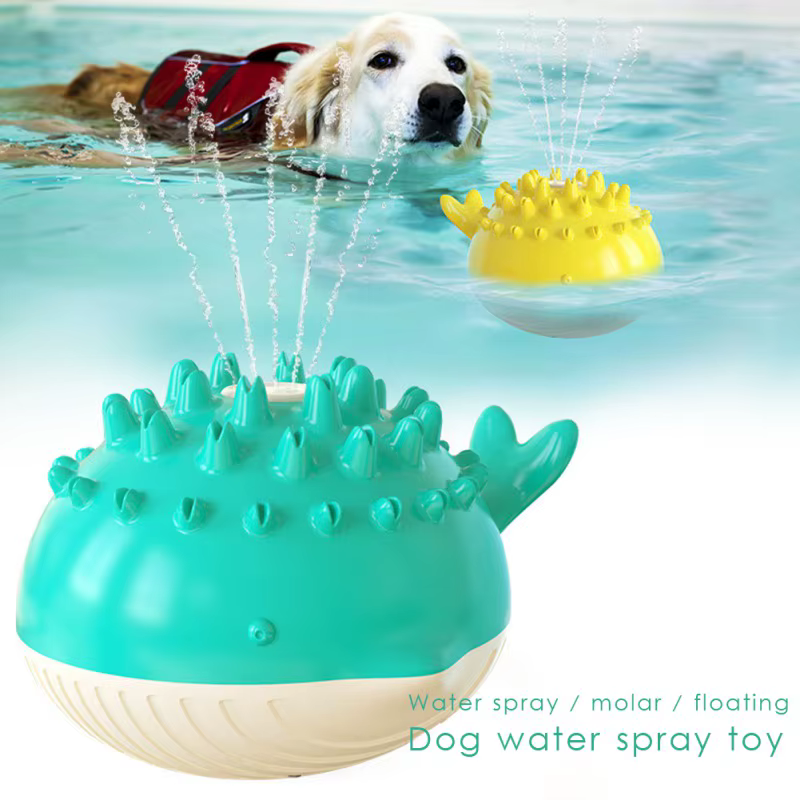 Dog Interactive Water Jet Toy Molar Teeth Cleaning Crocodile Floating Toy Pet Dog Squeaker Dog Training Toys Pets Accessories — image 1