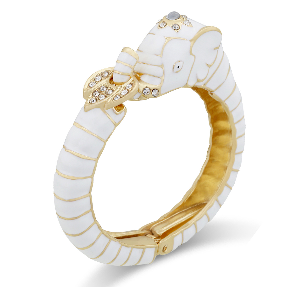 Joyas de moda europeo y americano elefante en esmalte gota de aceite aleación abierta para muñeca — imagen 6