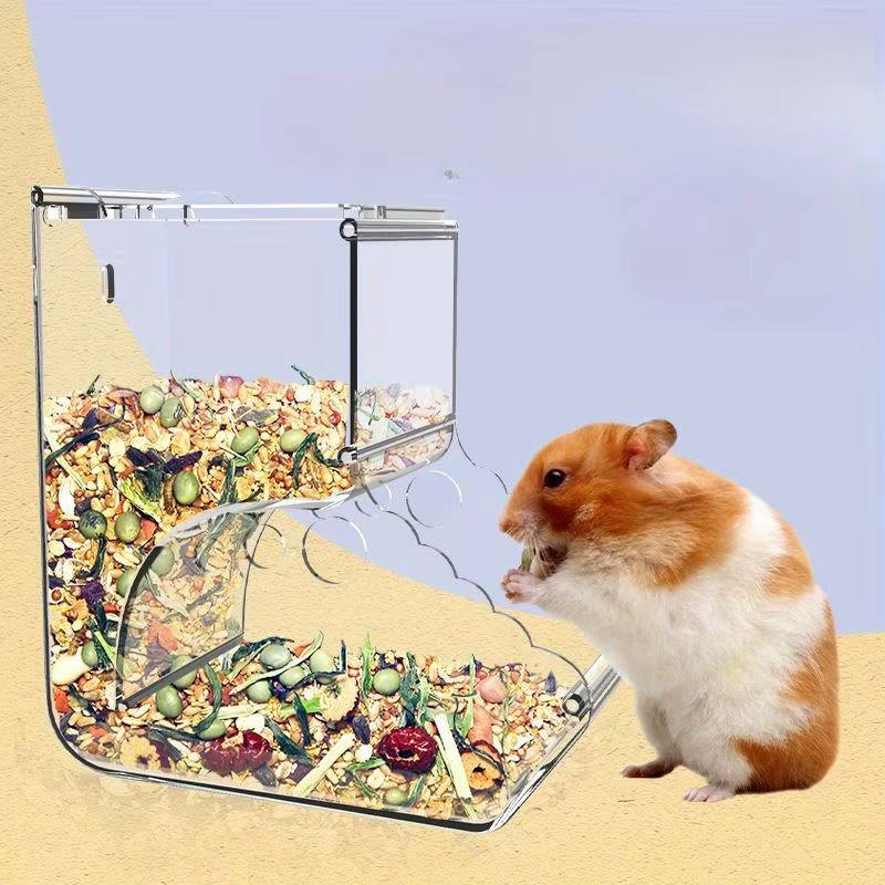 Alimentador Automático Transparente para Hamsters y Conejos de Alimento Plástico Contenedor Dispensador — imagen 4