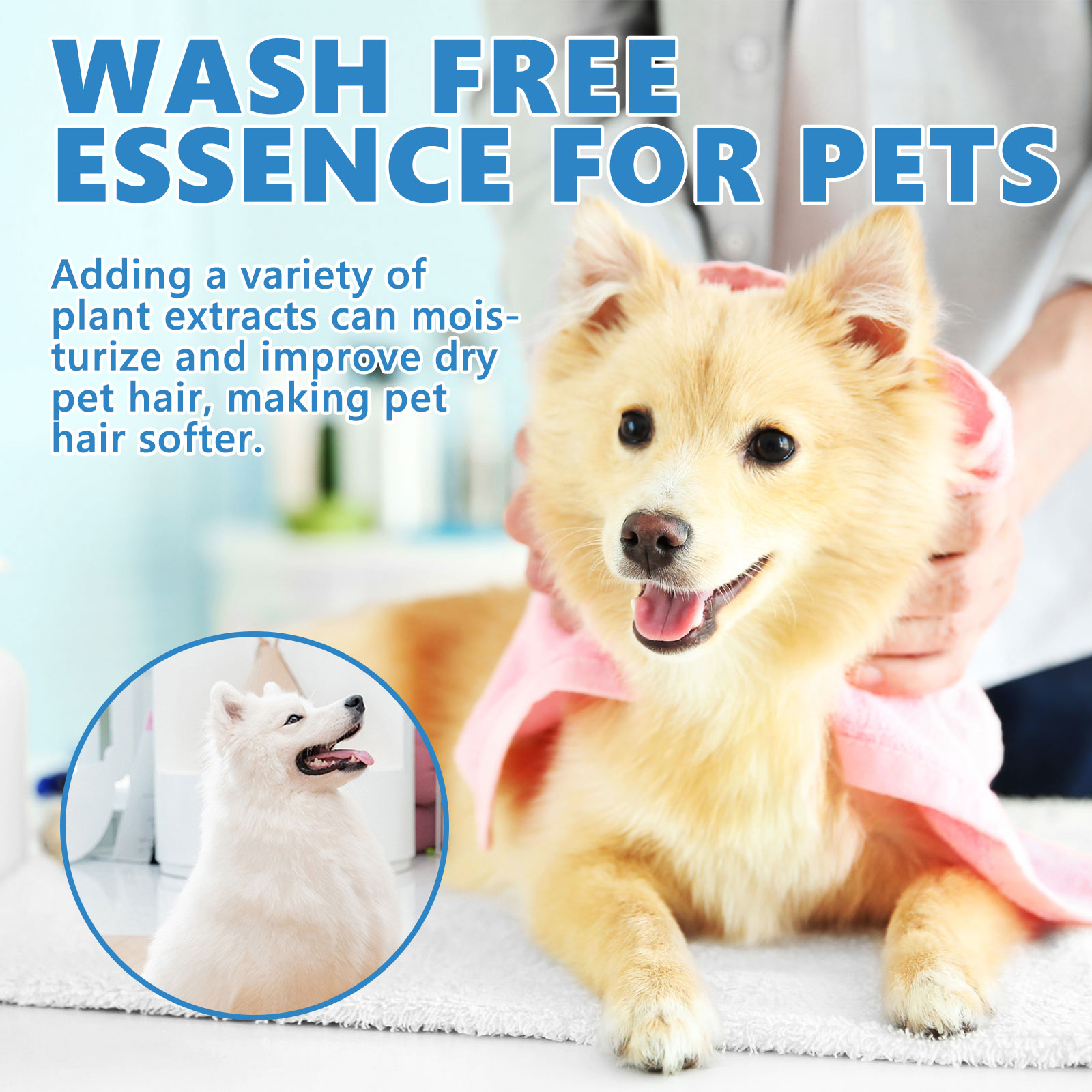 Sero para el pelo de mascotas Yegbong - Deja aplicar para gatos y perros con cabello suave, fragante y brillante — imagen 6