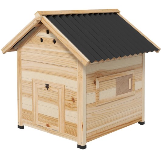 Pet Coop, Wooden House with Openable Roof — image 5