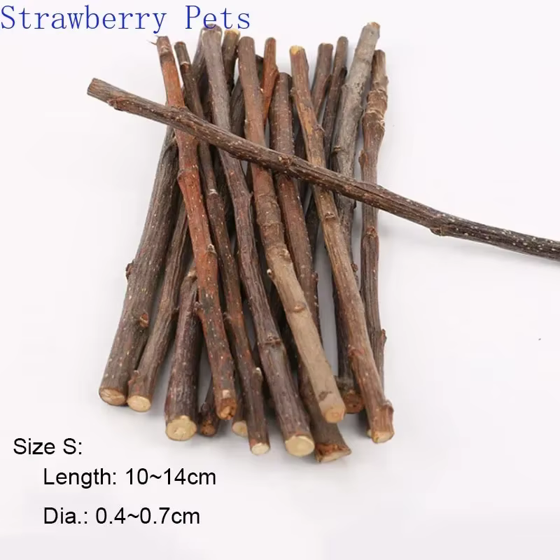5/10/40 Piezas de Palitos para Masticar de Rama de Manzano, Juguetes Naturales para Hámster y Ardilla, Palito Desgastante para Loros y Conejos — imagen 1