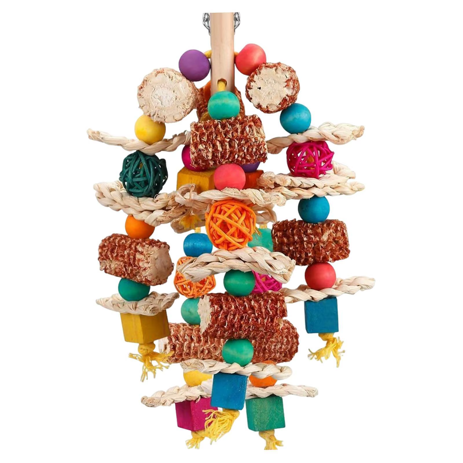 Parrot Chewing Toy, Pet Supplies Creative Exercising Multi Color Bird Toy Bird Cage Accessories for Porch Household Conures — image 2