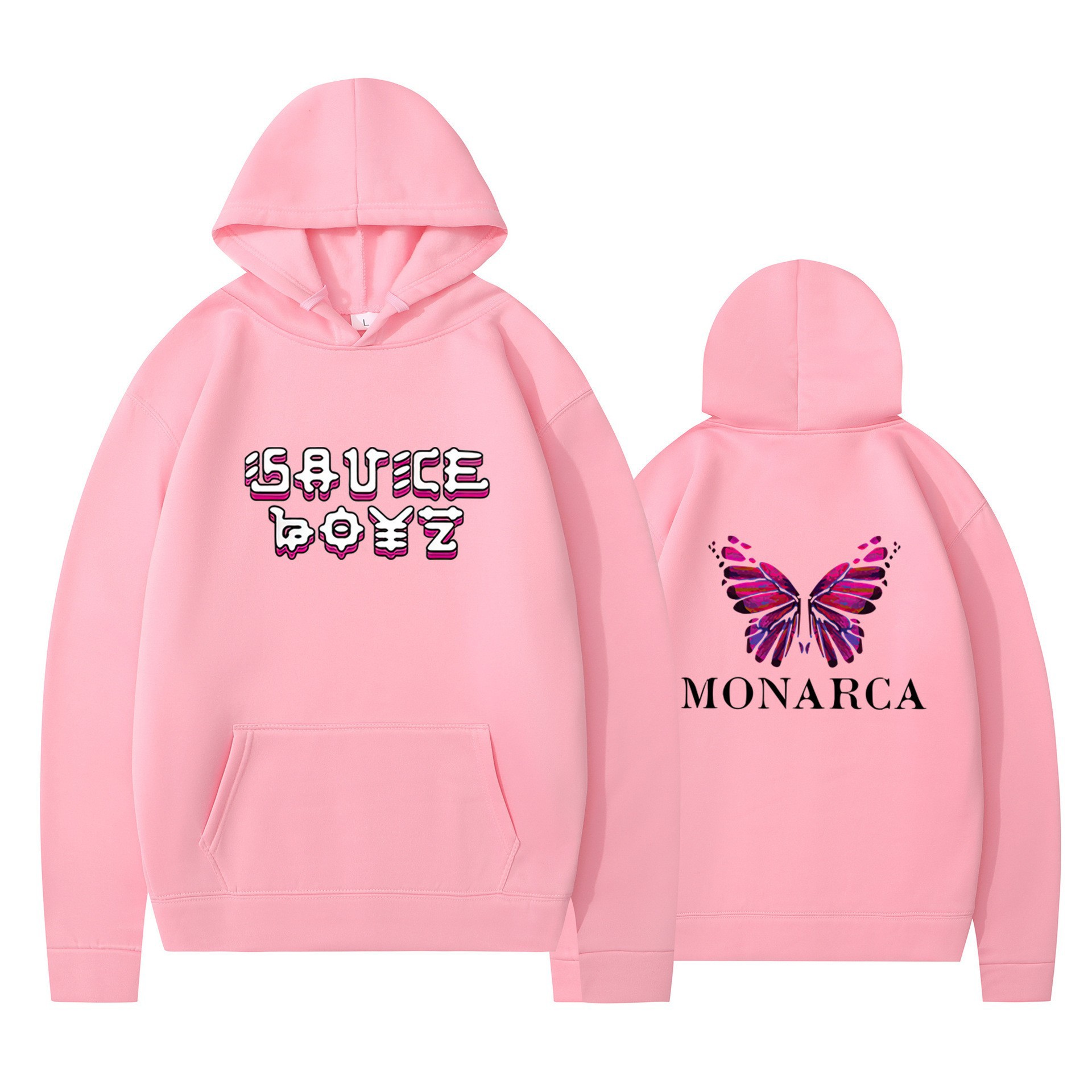 Hiphop Butterfly Print Hoodie Unisex Long Sleeve Sweatshirt Casual Top — image 13