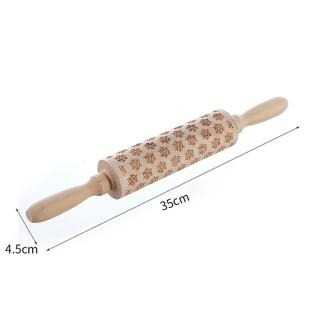 Merry Christmas Elk Wooden Print Rolling Pin Christmas Home Decorations Navidad Decor Noel Dessert Tools New Year 2020 DIY Craft — image 8