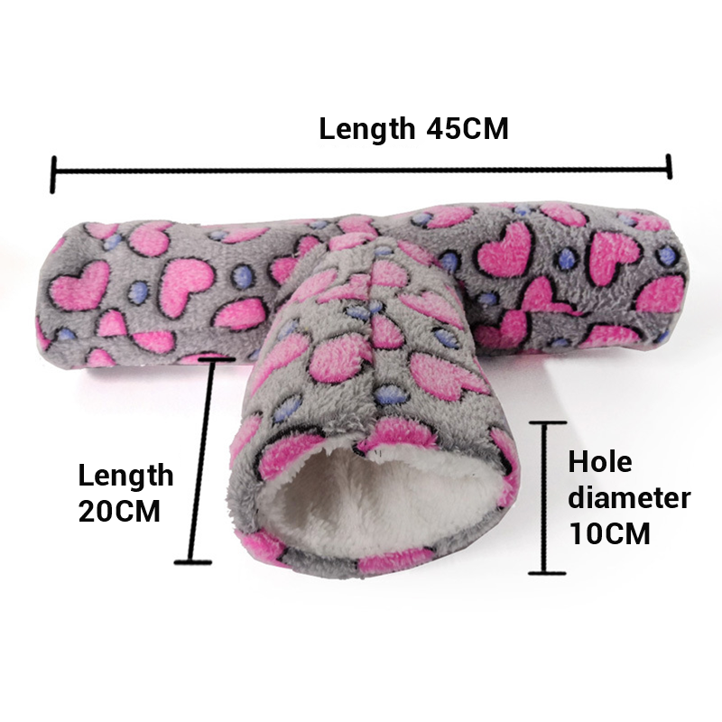 Hamster Cotton Nest Honey Bag Glider Dutch Pig Hedgehog Winter Warm Shelter Passage Pet Toy Tunnel — image 4