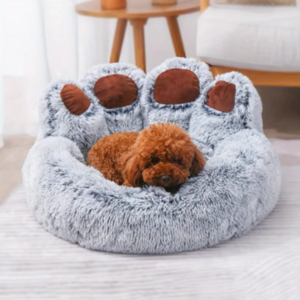 Sofá de Comodidad para Mascotas: Oso de Pata Forma Adorable para Perros y Gatos Pequeños, Medianos y Grandes con Almohadilla Suave y Pluma — imagen 2