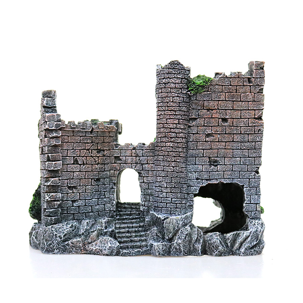 Decoración de castillo en resina para tanque de peces — imagen 3