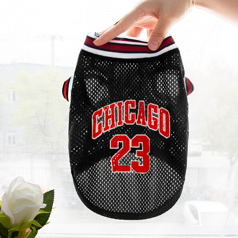 Ropa de Mascotas para Baloncesto Vestido Grande Malla Verano Ropa para Perros — imagen 6