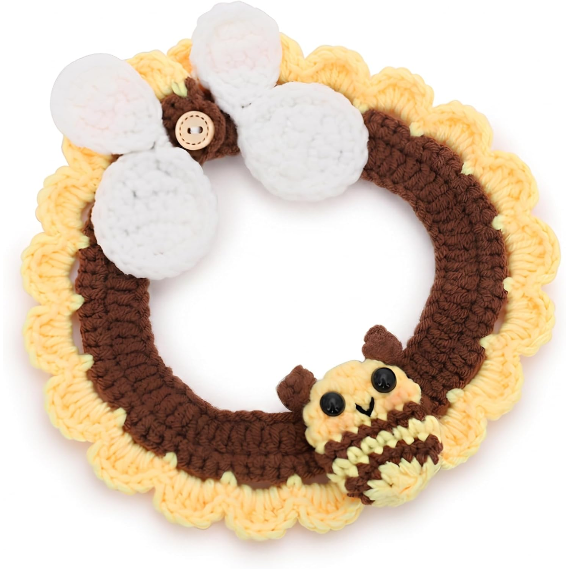 Pañoleta Ajustable para Mascota, Diseño de Abeja, 10in, para Gatos de 2kg — imagen 1