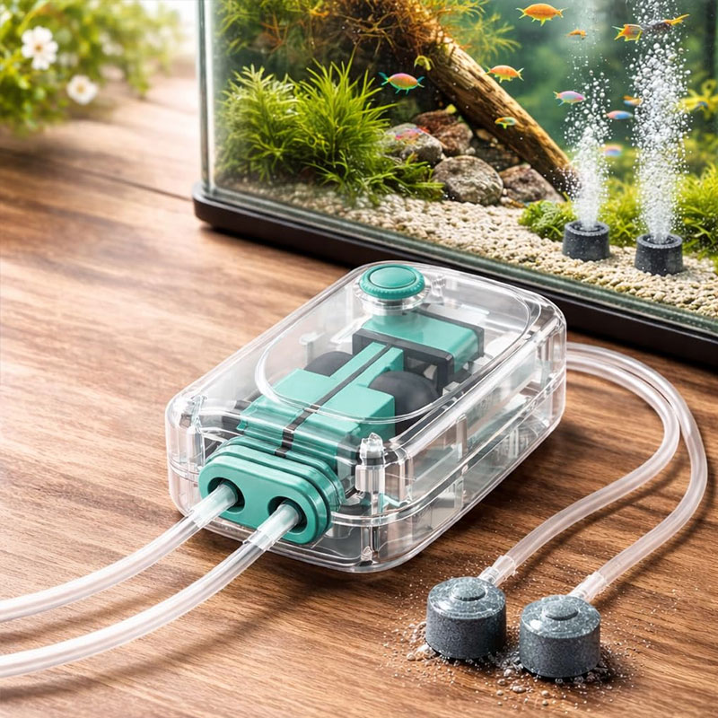 Super Quiet Aquarium Air Pump, Ultra-Low Noise Silent Operation with Adjustable High-Power Bubbler for Fish Tanks — image 7