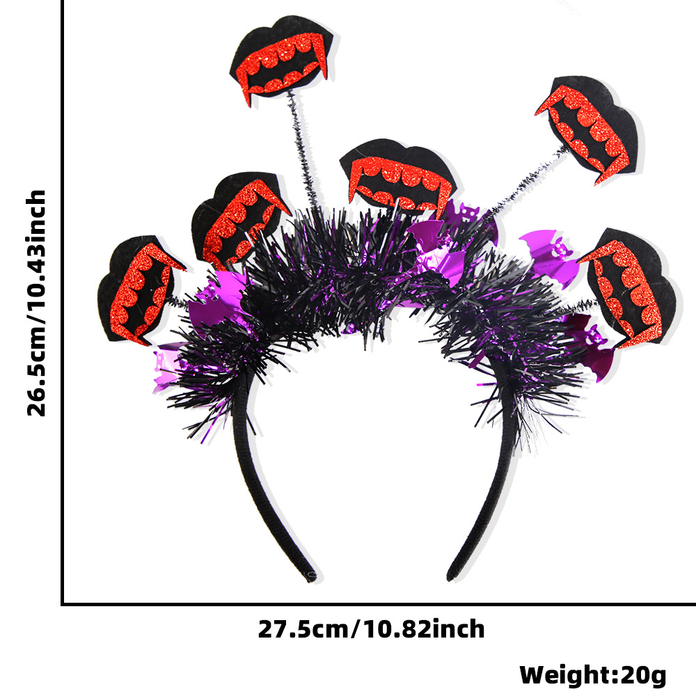 New Halloween Headband with Pumpkin, Spider, and Pom-Pom Design, Radiating Colorful Strips, Fun Party Accessory for Halloween Celebration — image 9