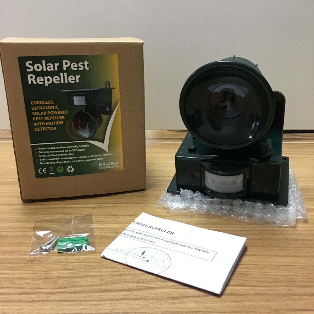 Solar Ultrasonic Rodent Repeller Cat Deterrent Dog Repeller Animal Repeller Bird Repeller Outdoor Waterproof Bird Scare Device — image 3