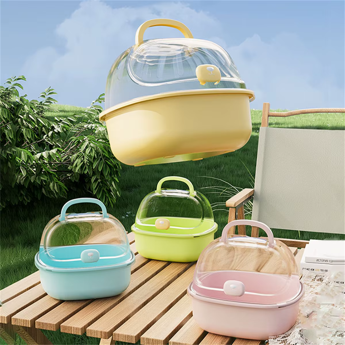 Jaula de Hamster Transparente Portátil para Exterior, Espacio Amplio, Golden Retriever Hare, Uso Especial, Casa Portátil para Hamster — imagen 6