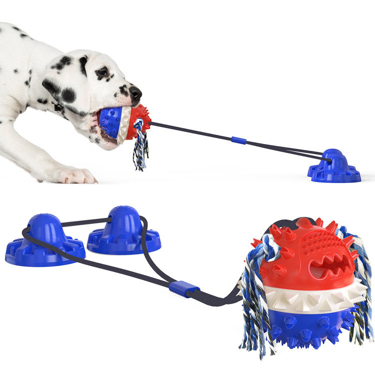 Strong Suction Cup Dog Toy Molar Dog Products Bite Resistant Sound Ball a Pet Products — image 2
