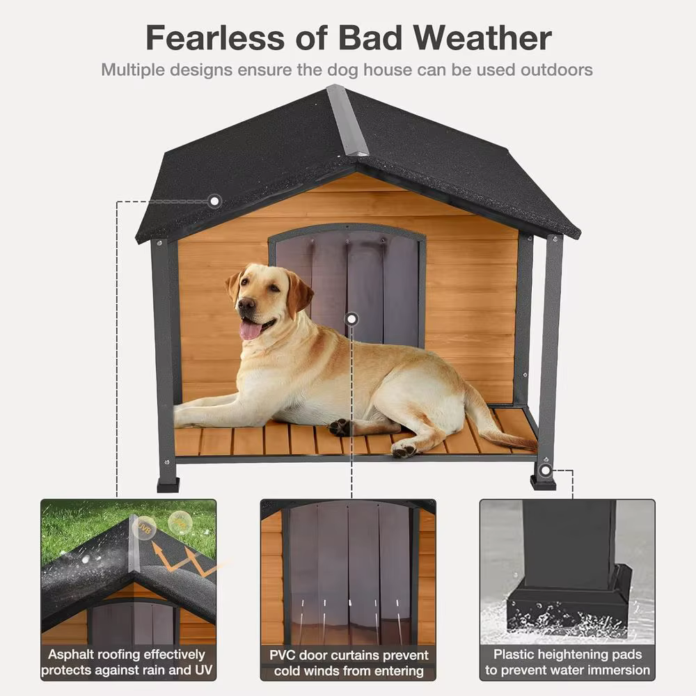 Large Weatherproof Outdoor Dog House - Durable Iron Frame for Indoor and Outdoor Use — image 3