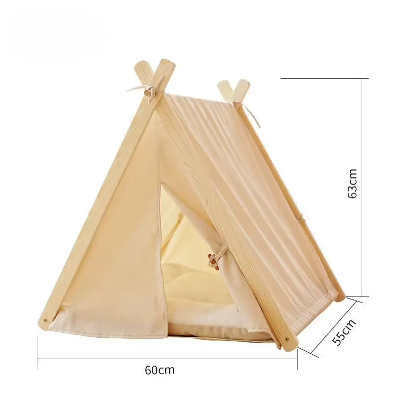 Pet Tent House Cat Bed Portable Dog Cat Universal Teepee Foldable Puppy Kitten Indoor Outdoor Kennels For Pet Tent Animals Bed — image 3