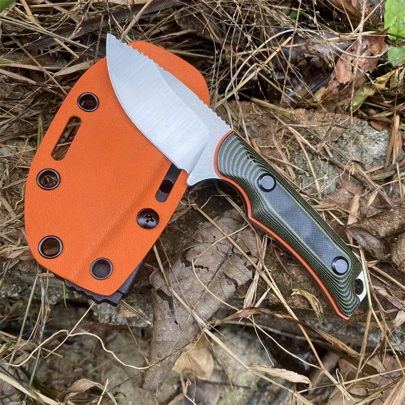 BM 15017 Two-tone G10 Handle 8Cr13Mov Blade Fixed Blade Straight Knife Outdoor Hunting Self-defense EDC with Sheath Knives — image 5