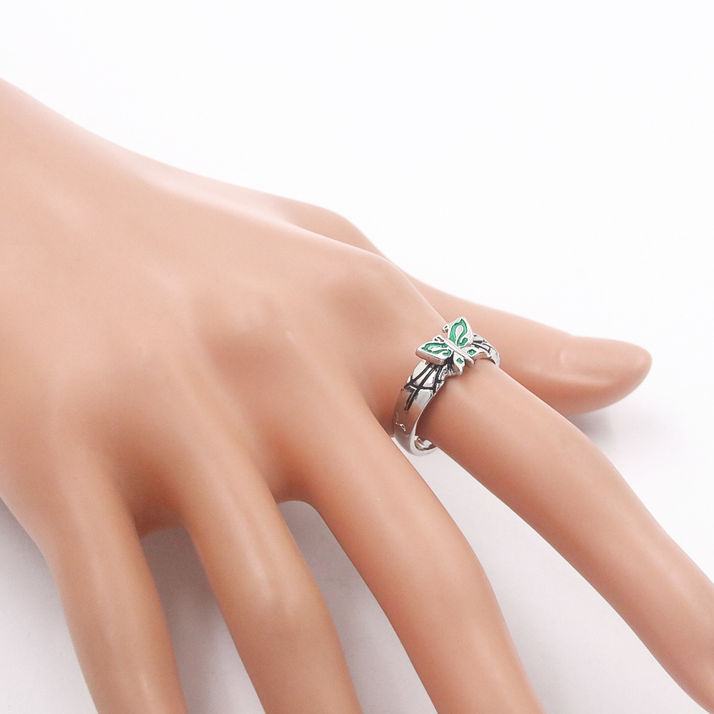 Anillo Jojo Bizarre Adventure Stone Sea and Sky Strip Xu Lun Butterfly Ring COS Ring Joyería — imagen 6