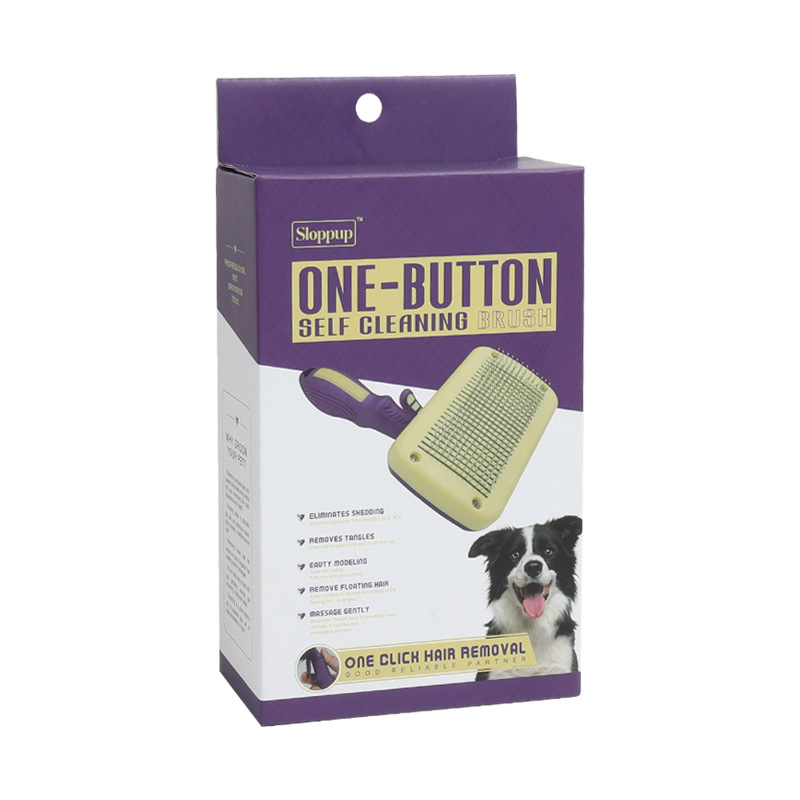 Pet Products Cat Automatic Hair Removal Comb Knot Removal Pet Comb One Button Hair Removal Comb — image 6