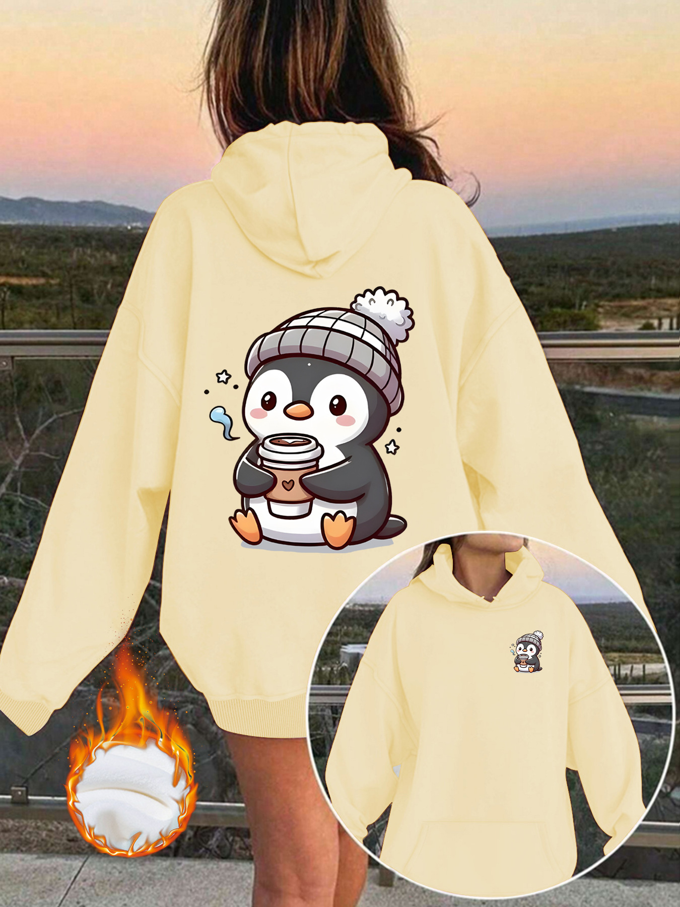 Goose print comfortable hoodie — image 13